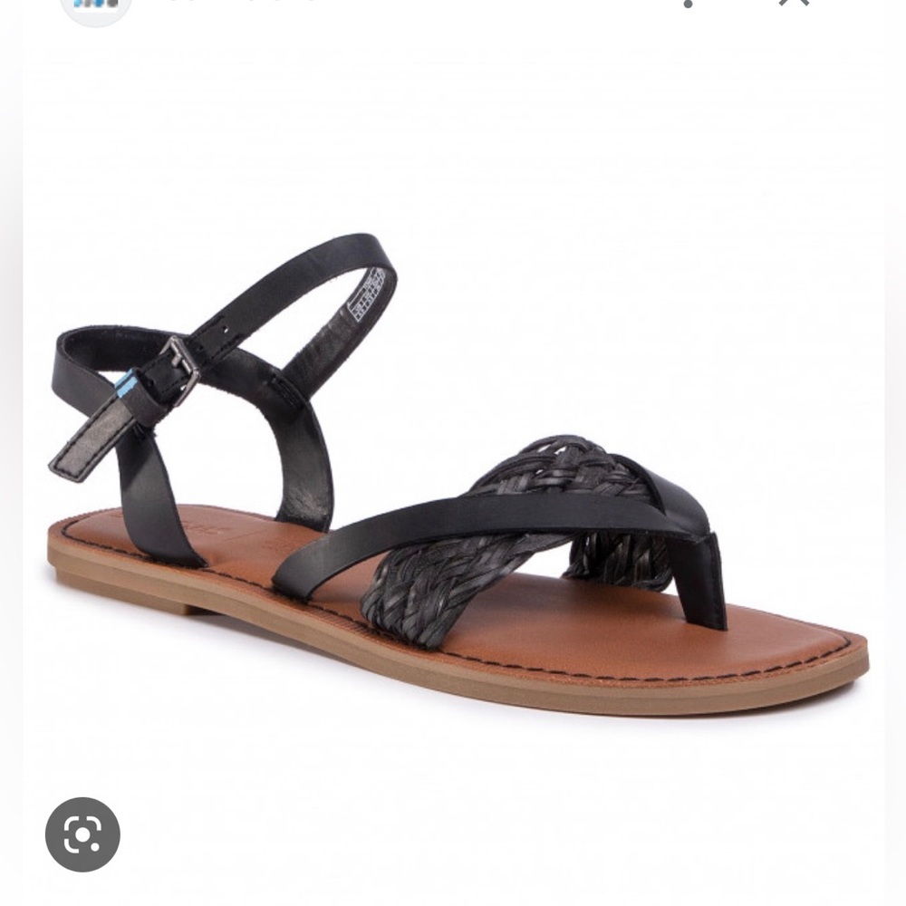 NIB Toms Lexie black sandal, size 8.5